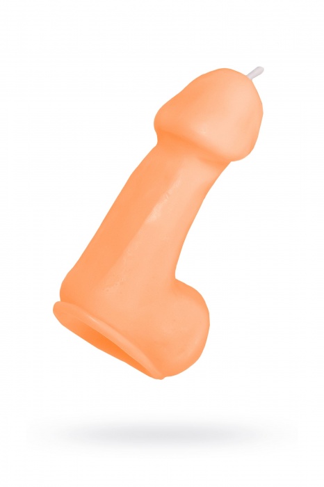 Оранжевая свеча в форме пениса - 47 гр. - Pecado - купить с доставкой в Иваново