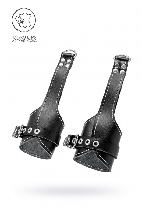 Черные подвесы с белой строчкой - Pecado - купить с доставкой в Иваново