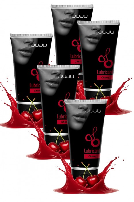 Набор из 5 съедобных лубрикантов JUJU со вкусом вишни - JuJu - купить с доставкой в Иваново Набор из 5 съедобных лубрикантов JUJU со вкусом вишни - JuJu - купить с доставкой в Иваново