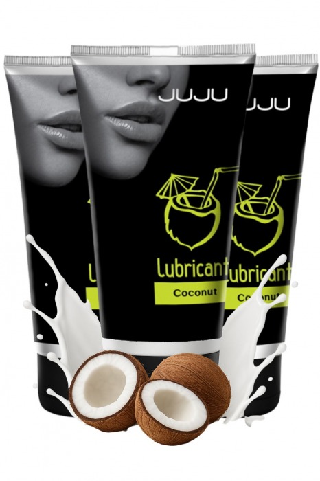 Набор из 3 съедобных лубрикантов JUJU со вкусом кокоса - JuJu - купить с доставкой в Иваново Набор из 3 съедобных лубрикантов JUJU со вкусом кокоса - JuJu - купить с доставкой в Иваново