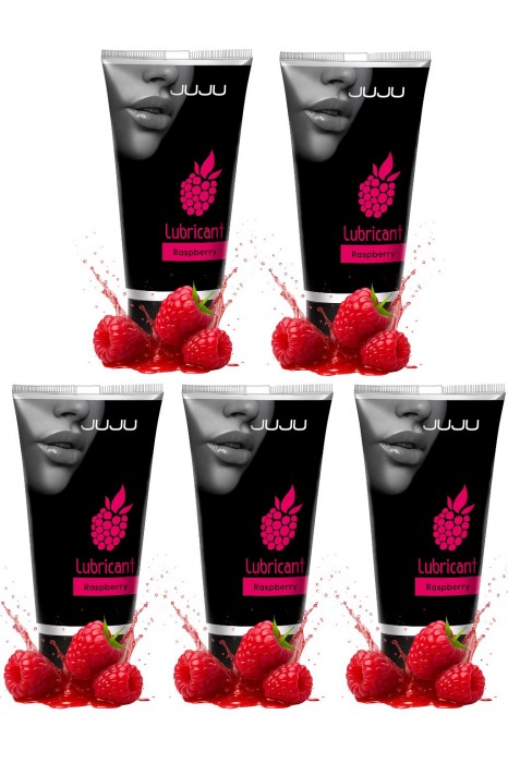 Набор из 5 съедобных лубрикантов JUJU со вкусом малины - JuJu - купить с доставкой в Иваново