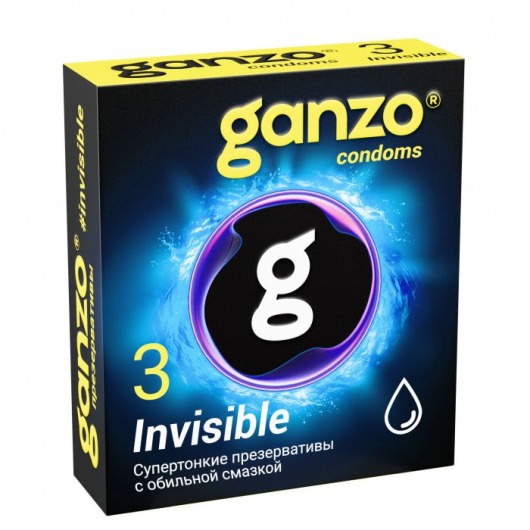 Супертонкие презервативы Ganzo Invisible - 3 шт. - Ganzo - купить с доставкой в Иваново