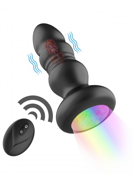 Черная анальная вибропробка с фрикционным механизмом и LED-подсветкой - 12,5 см. - Secwell в Иваново Черная анальная вибропробка с фрикционным механизмом и LED-подсветкой - 12,5 см. - Secwell