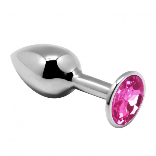 Серебристая анальная втулка Mini Metal Butt Plug Size M с розовым кристаллом - Adrien Lastic в Иваново Серебристая анальная втулка Mini Metal Butt Plug Size M с розовым кристаллом - Adrien Lastic