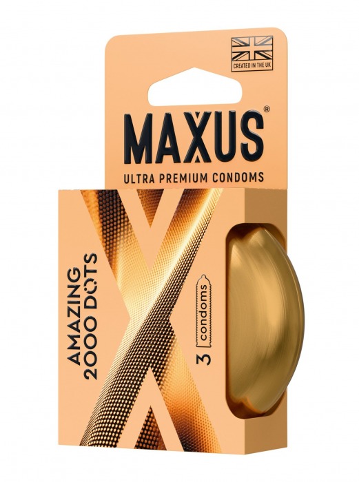 Точечные презервативы MAXUS 2000 Amazing Dots с железным кейсом - 3 шт. - Maxus - купить с доставкой в Иваново