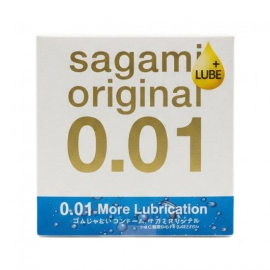 Увлажнённый презерватив Sagami Original 0.01 Extra Lub - 1 шт. - Sagami - купить с доставкой в Иваново