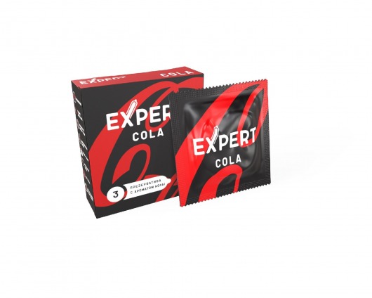 Презервативы с ароматом колы Expert Cola - 3 шт. - Expert - купить с доставкой в Иваново