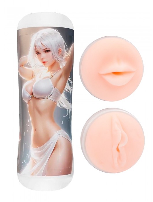 Двусторонний мастурбатор в колбе аниме - вагина и ротик - Tokyo Style - в Иваново купить с доставкой