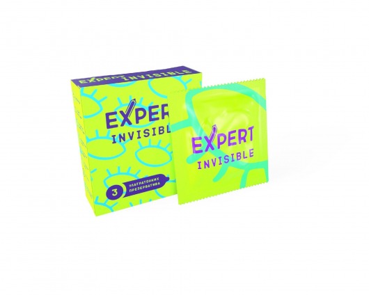 Ультратонкие презервативы Expert Invisible - 3 шт. - Expert - купить с доставкой в Иваново
