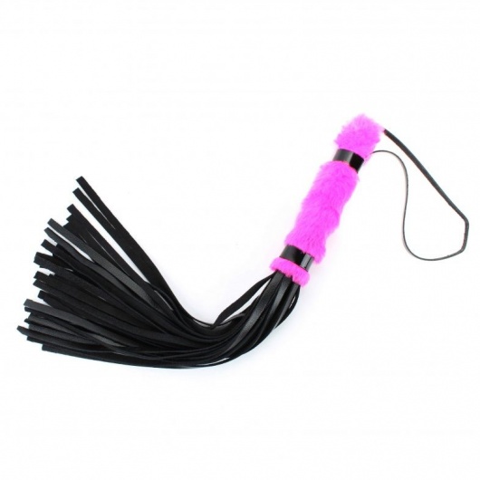 Нежная плеть с розовым мехом BDSM Light - 43 см. - БДСМ Арсенал - купить с доставкой в Иваново
