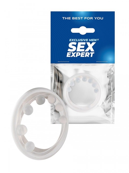 Эрекционное кольцо с мягкой стимулирующей насадкой - Sex Expert - в Иваново купить с доставкой