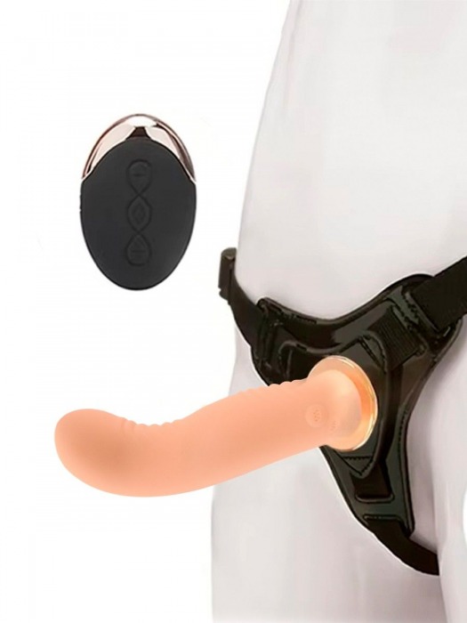 Женский вибрострапон со съемной насадкой и пультом ДУ - Erokay - купить с доставкой в Иваново