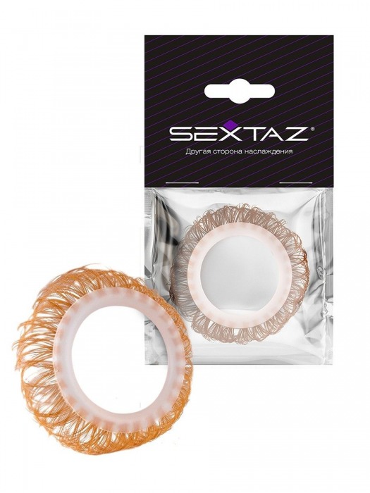 Эрекционное кольцо с бежевыми «ресничками» - Sextaz - в Иваново купить с доставкой