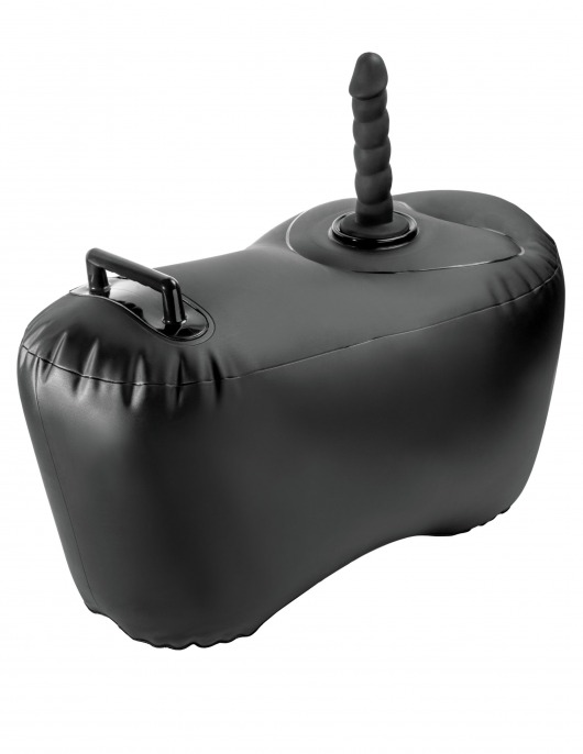 Черное надувное кресло с платформой для фиксации дилдо Body Dock Inflatable Love Seat - Pipedream - купить с доставкой в Иваново