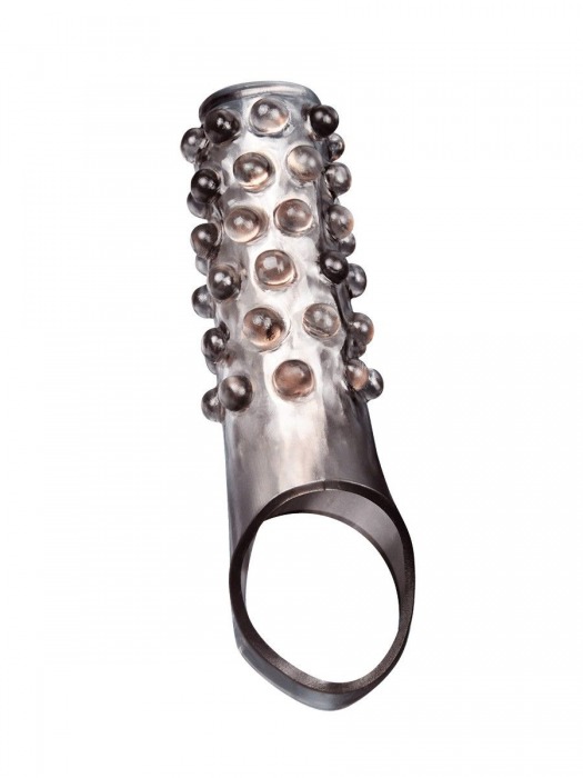 Дымчатая насадка на пенис с выпуклостями - 11 см. - Sex Expert - в Иваново купить с доставкой