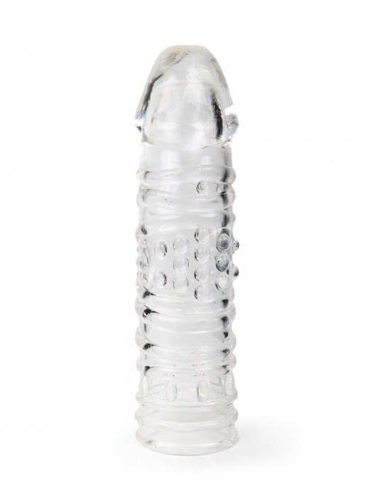 Прозрачная закрытая насадка на пенис - 17 см. - Sex Expert - в Иваново купить с доставкой