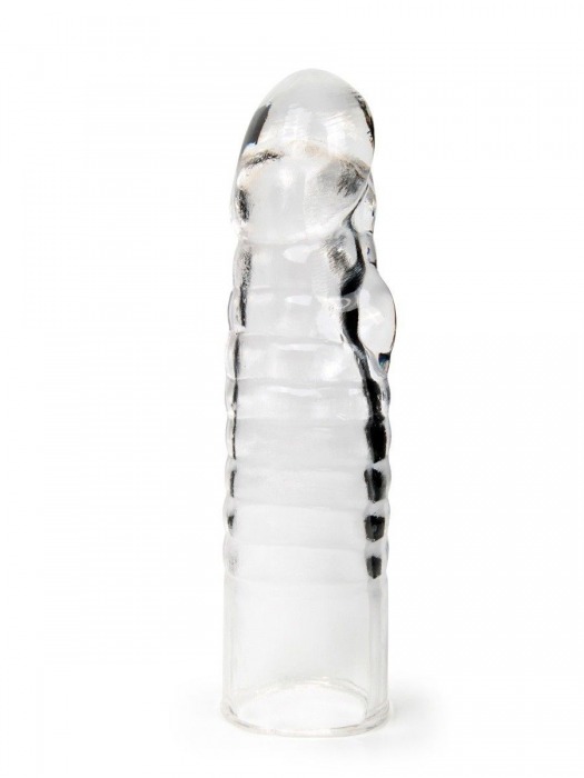 Прозрачная закрытая насадка на член - 15 см. - Sex Expert - в Иваново купить с доставкой