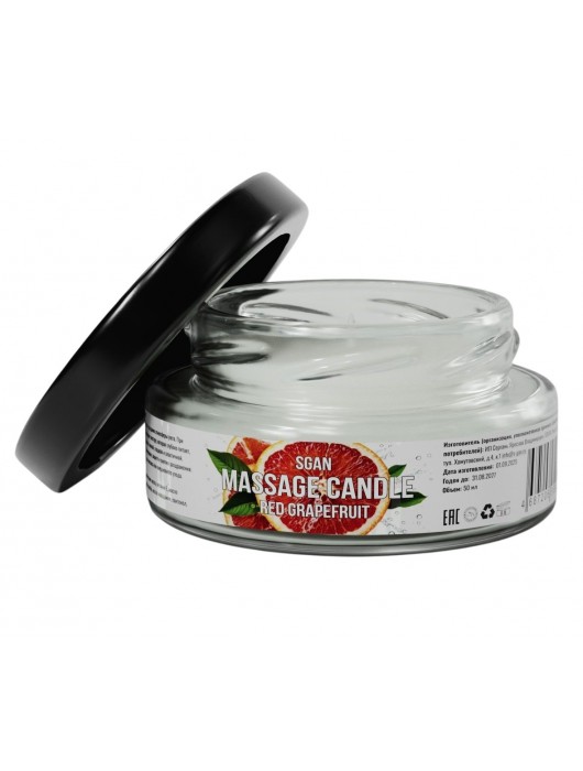 Массажная свеча «Красный грейпфрут» - 50 мл. - SGAN - купить с доставкой в Иваново