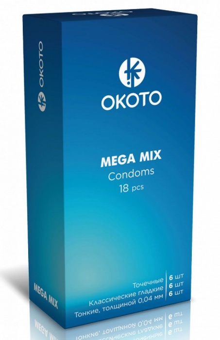 Презервативы OKOTO Mega Mix - 18 шт. - Sitabella - купить с доставкой в Иваново