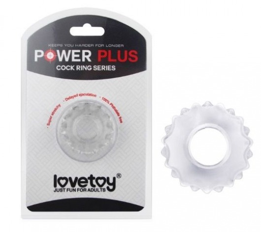 Прозрачное эрекционное кольцо Power Plus - Lovetoy - в Иваново купить с доставкой