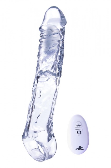 Прозрачная насадка-удлинитель Length Enhancer With Bullet с подхватом - 22,3 см. - NMC - в Иваново купить с доставкой