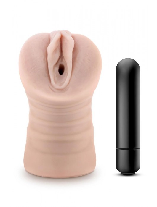 Телесный мастурбатор-вагина Ayumi с вибрацией - Blush Novelties - в Иваново купить с доставкой