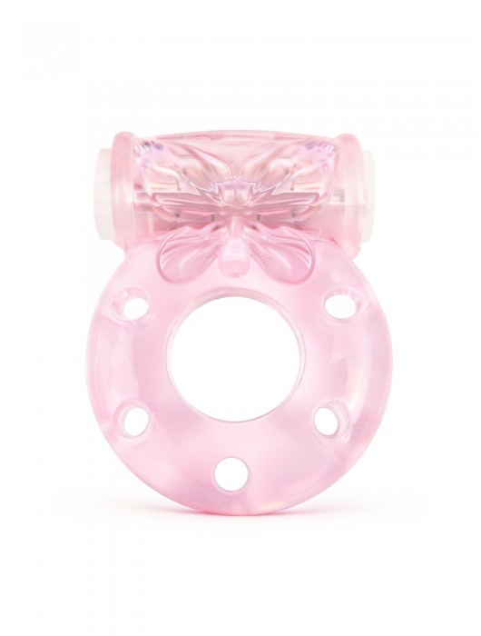 Розовое эрекционное виброкольцо с бабочкой - 1137 - в Иваново купить с доставкой
