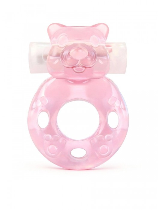 Розовое эрекционное виброкольцо в форме мишки - 1137 - в Иваново купить с доставкой