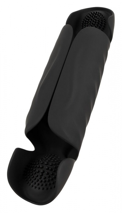 Черный вибромастурбатор с трехточечной стимуляцией Penis Trainer with 3 Point Stimulation - Orion - в Иваново купить с доставкой