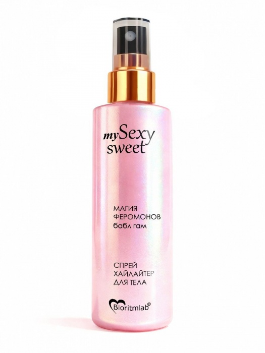 Спрей хайлайтер для тела Sexy Sweet с ароматом бабл-гам, шиммером и феромонами - 200 мл. -  - Магазин феромонов в Иваново