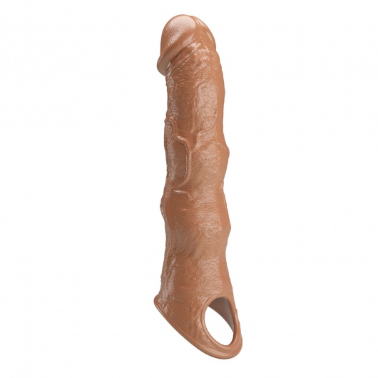 Карамельный фаллоудлинитель с 3 вставками - 28 см. - Baile - в Иваново купить с доставкой