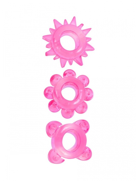 Комплект из 3 розовых эрекционных колец - Erowoman-Eroman - в Иваново купить с доставкой