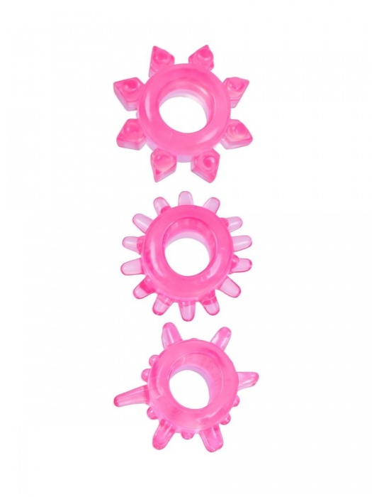Комплект из трех розовых эрекционных колец - Erowoman-Eroman - в Иваново купить с доставкой