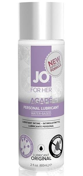 Лубрикант на водной основе для женщин JO AGAPE LUBRICANT ORIGINAL - 60 мл. - System JO - купить с доставкой в Иваново