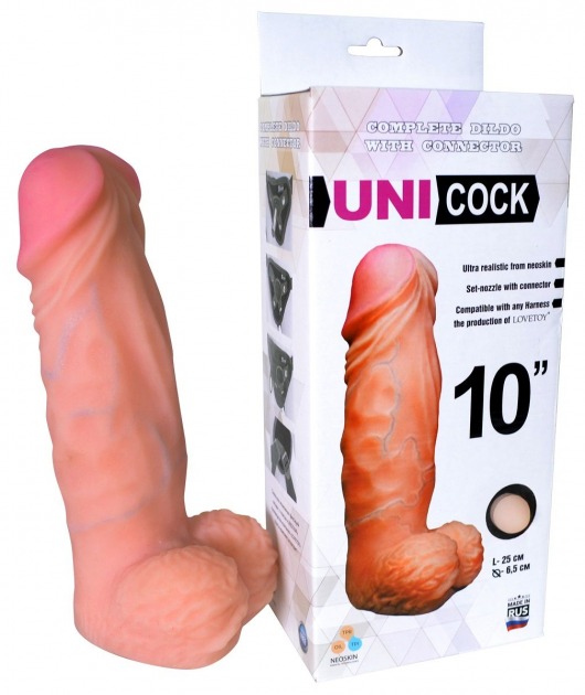 Фаллическая насадка Харнесс UNICOCK 10  - 25 см. - LOVETOY (А-Полимер) - купить с доставкой в Иваново