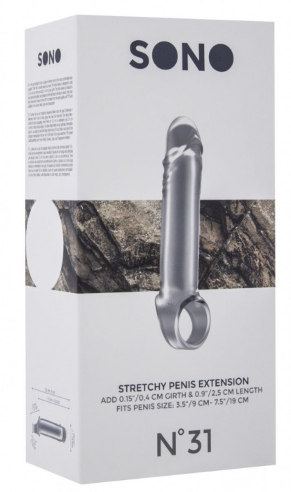 Прозрачная удлиняющая насадка Stretchy Penis Extension No.31 - Shots Media BV - в Иваново купить с доставкой