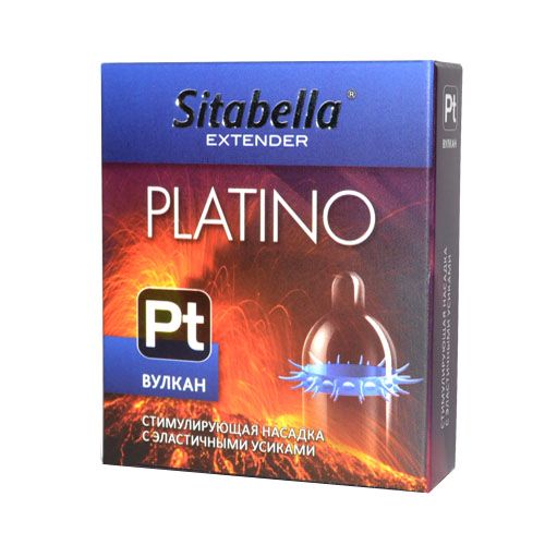 Стимулирующая насадка с усиками Platino  Вулкан - Sitabella - купить с доставкой в Иваново