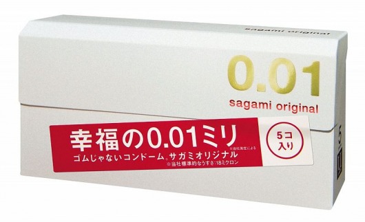 Супер тонкие презервативы Sagami Original 0.01 - 5 шт. - Sagami - купить с доставкой в Иваново