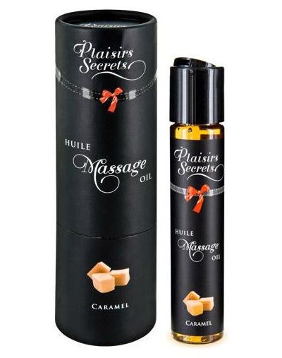 Массажное масло с ароматом карамели Huile de Massage Gourmande Caramel - 59 мл. - Plaisir Secret - купить с доставкой в Иваново