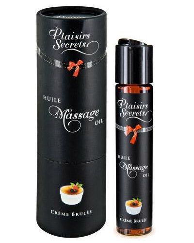 Массажное масло с ароматом крем брюле Huile de Massage Gourmande Creme Brulée - 59 мл. - Plaisir Secret - купить с доставкой в Иваново