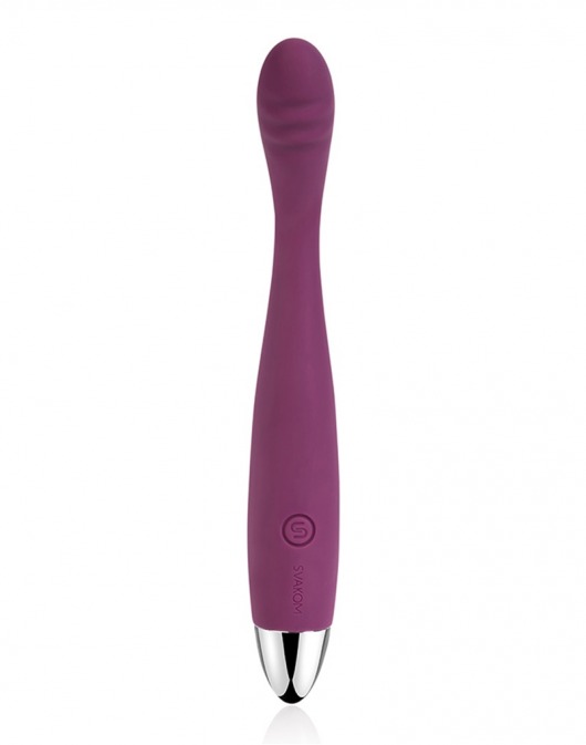 Фиолетовый вибратор Cici Violet с гнущейся головкой - 18,2 см. - Svakom