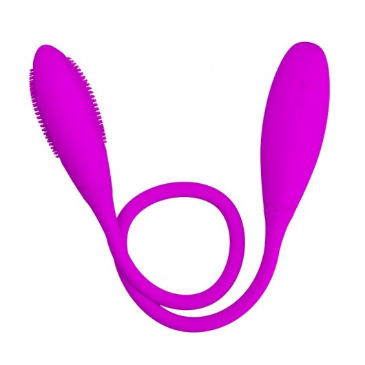 Двусторонний перезаряжаемый вибратор Snaky Vibe на гибком стержне - 60 см. - Baile