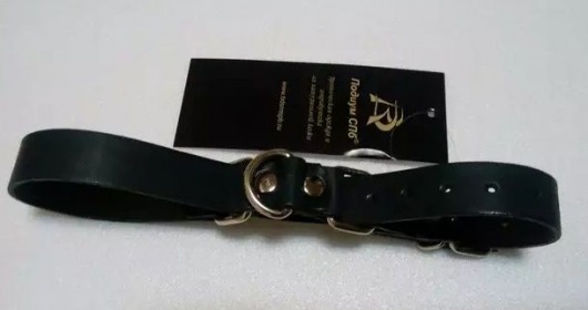 Чёрные ременные наручники с полукольцом - Подиум - купить с доставкой в Иваново