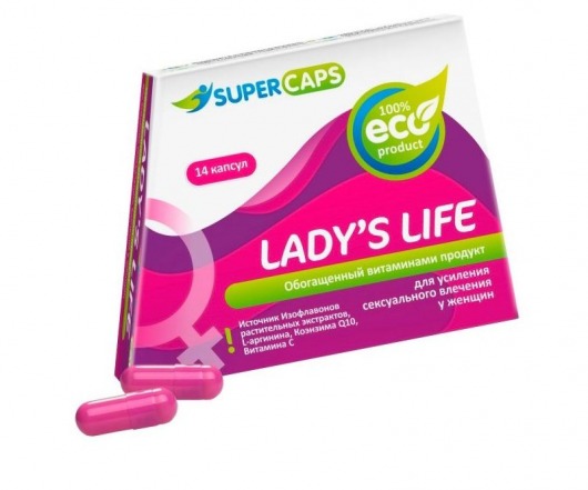 Возбуждающие капсулы Ladys Life - 14 капсул (0,35 гр.) - SuperCaps - купить с доставкой в Иваново