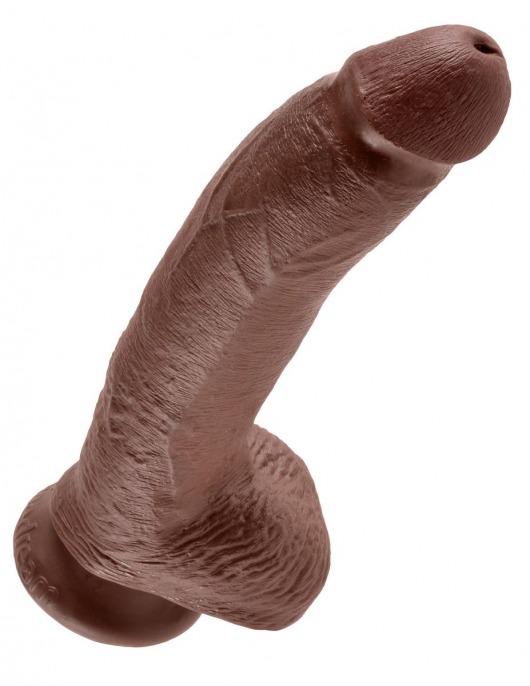 Коричневый фаллоимитатор 9  Cock with Balls - 22,9 см. - Pipedream