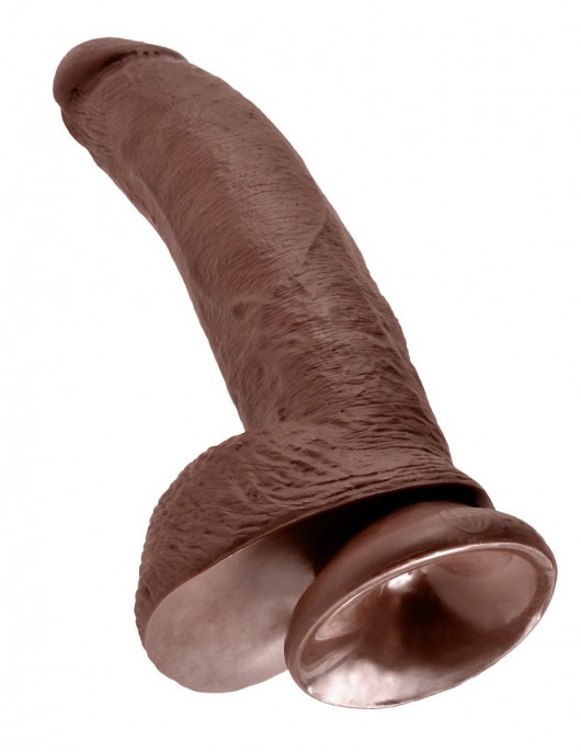 Коричневый фаллоимитатор 9  Cock with Balls - 22,9 см. - Pipedream