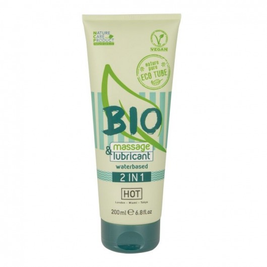 Массажный гель-лубрикант Bio 2-in-1 - 200 мл. - HOT - купить с доставкой в Иваново