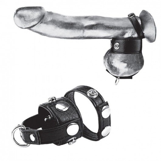 Утяжка для мошонки и пениса Cock Ring With 1  Ball Stretcher And Optional Weight Ring - BlueLine - купить с доставкой в Иваново