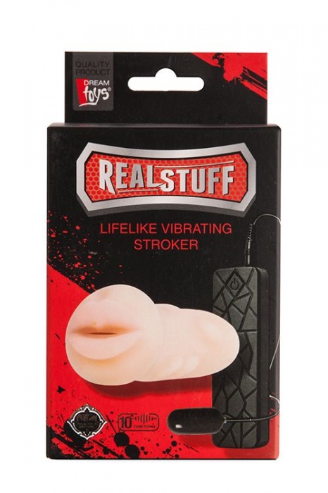 Мастурбатор-ротик с вибрацией REALSTUFF VIBRATING MASTURBATOR MOUTH - Dream Toys - в Иваново купить с доставкой