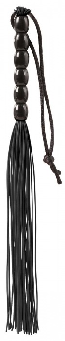 Чёрная мини-плеть из резины Rubber Mini Whip - 22 см. - Blush Novelties - купить с доставкой в Иваново